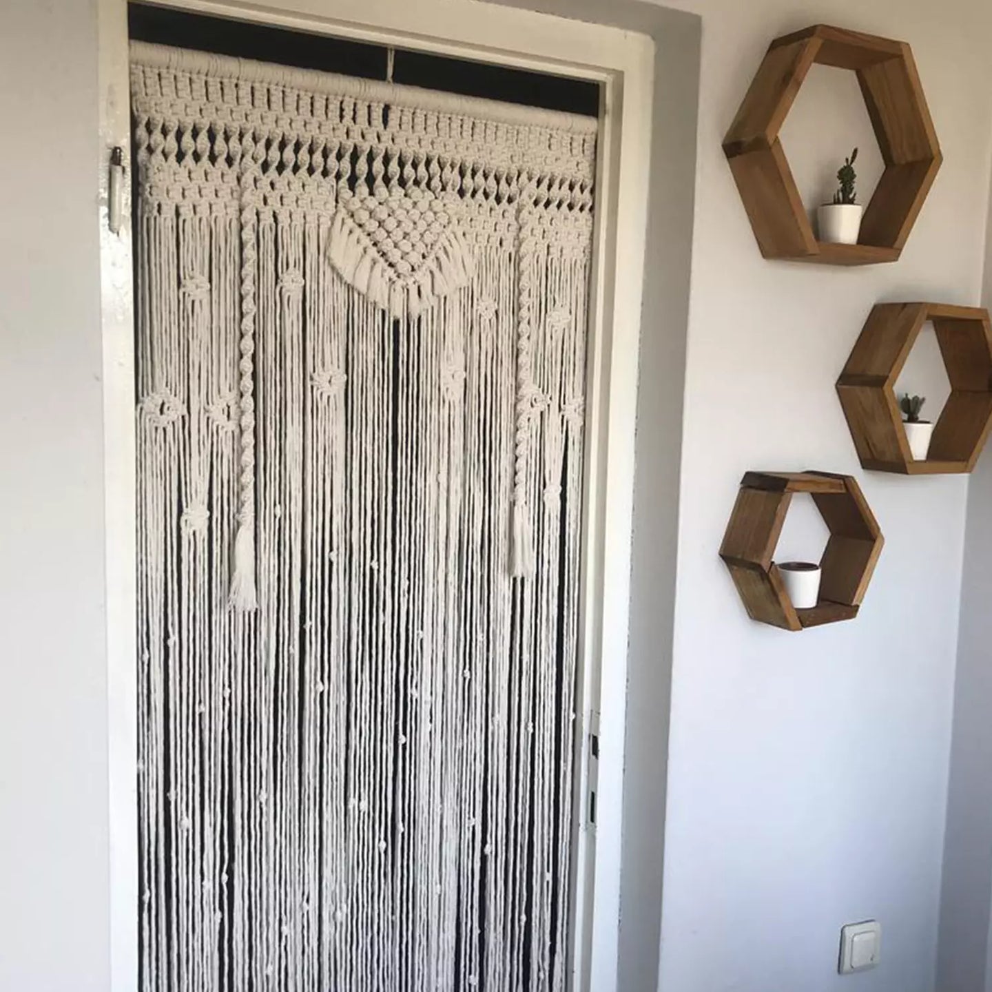 Macrame Curtain For Windows 4 x 8 feet - Leechoo